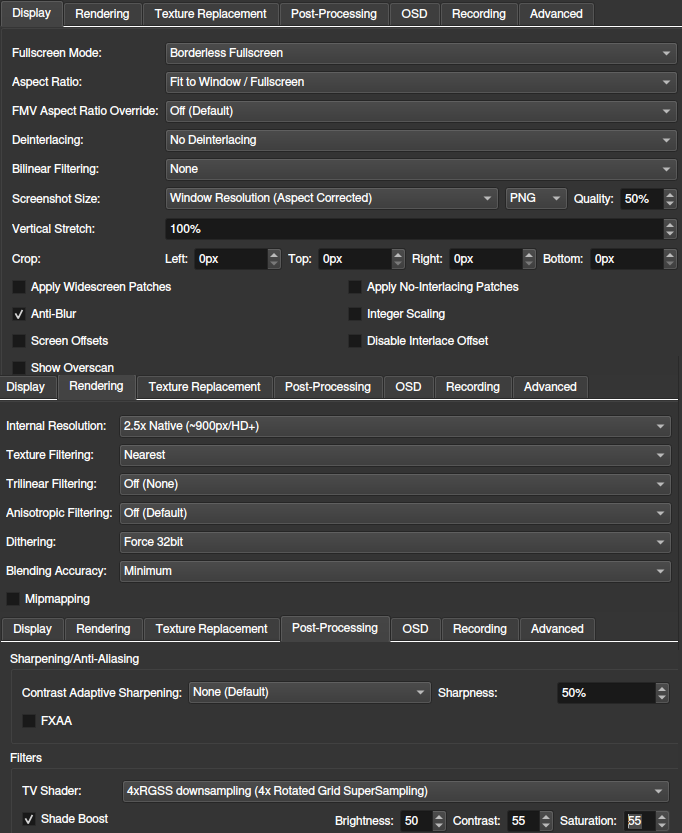 Optimal Settings 1