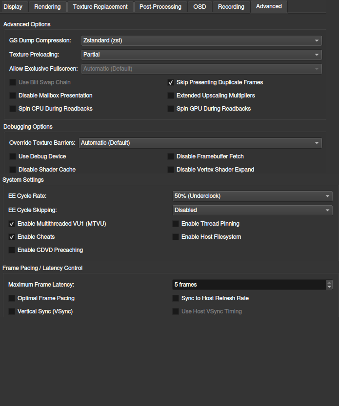 Optimal Settings 2